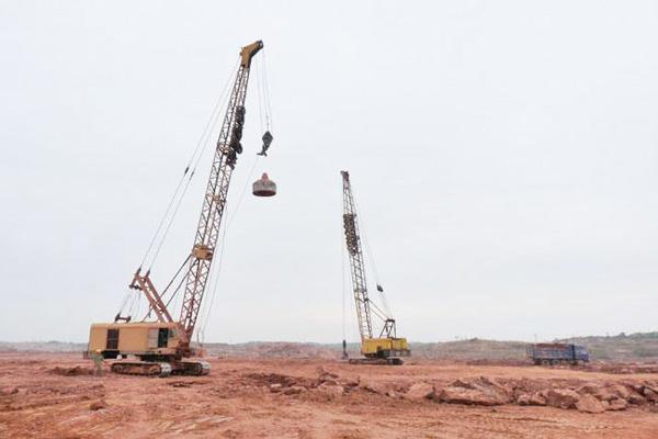 强夯半置换法适用范围及其地基承载力计算(图1) 强夯地基施工